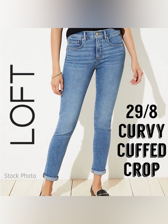 LOFT Denim - LOFT Curvy Cuffed Crop Mid-Rise Jeans (29/8)